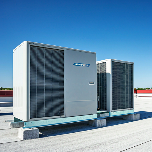 NewGen HVAC technician servicing a commercial rooftop unit
