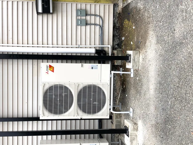 Mitsubishi outdoor heat pump installed by NewGen HVAC